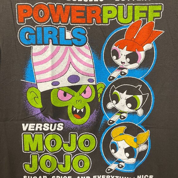 The Power Puff Girls Vs Mojo Jojo Cartoon Classic Retro Design T-Shirt Medium - Picture 2 of 4